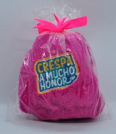 toalla microfibra rosada crespa a mucho honor